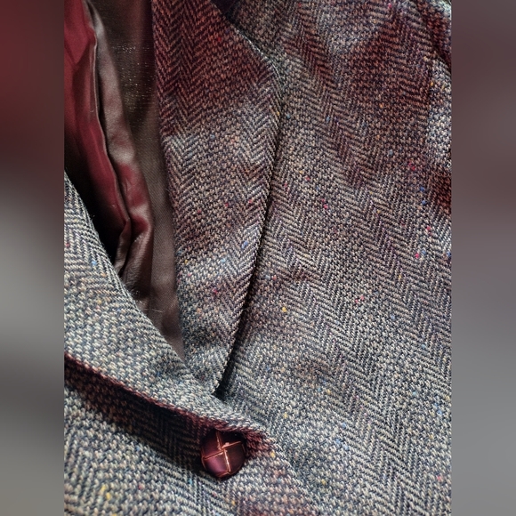LIKE NEW International Scene 100% Wool Blazer Jacket with Velour Collar - Picture 3 of 7
